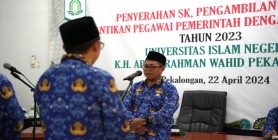 PPPK Formasi Tahun 2023 Resmi Dilantik, Wakil Rektor II UIN Gus Dur: Tingkatkan Kinerja Kedepan