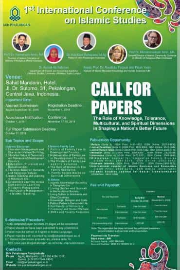 1st International Conference on Islamic Studies 2018.